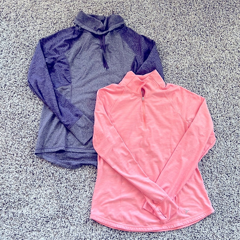 Set of TWO athletic pullovers